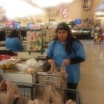 Leanna bagging groceries at Albertson's!